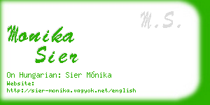 monika sier business card
