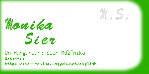 monika sier business card